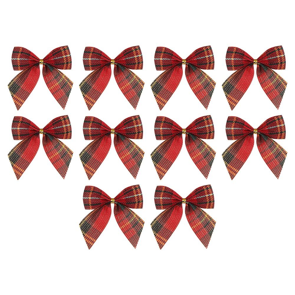 Christmas Throw Blanket - 10Pcs/set Cloth Christmas Plaid Bow Various