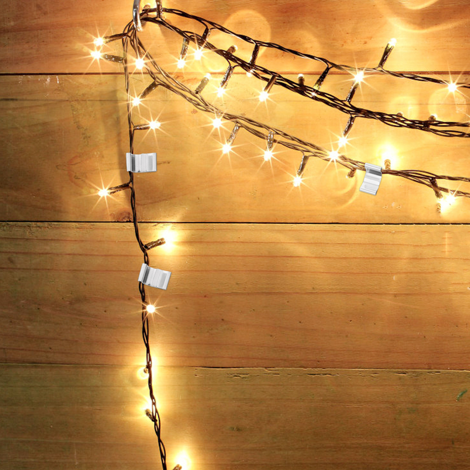 100Pcs Rustproof Metal Gutter  - Christmas Lights Outdoor 评论和价格