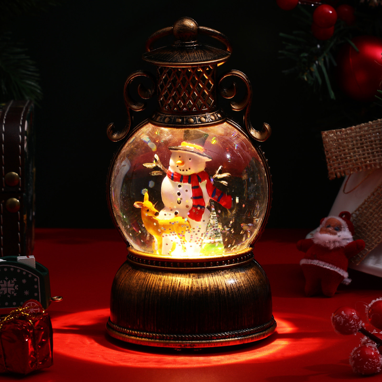 Christmas Music Box Light Up G - Snow Globe Musical 评论和价格