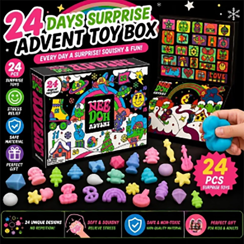 24Pcs Nee‑Doh Squish Fidget Ad - Advent Calendar Gift 评论和价格