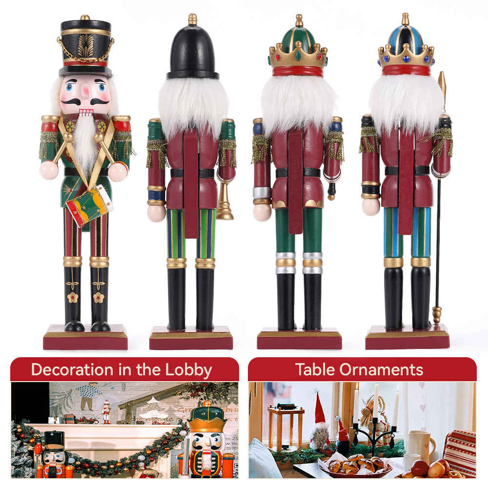 30CM Wooden Nutcracker Christm - Nutcracker Figurine 评论和价格