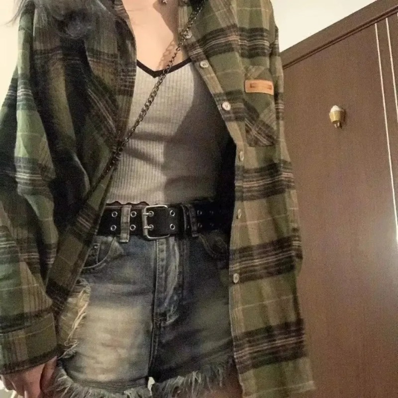 Plaid Shirts Women Retro Turn- - Christmas Throw Blanket 评论和价格
