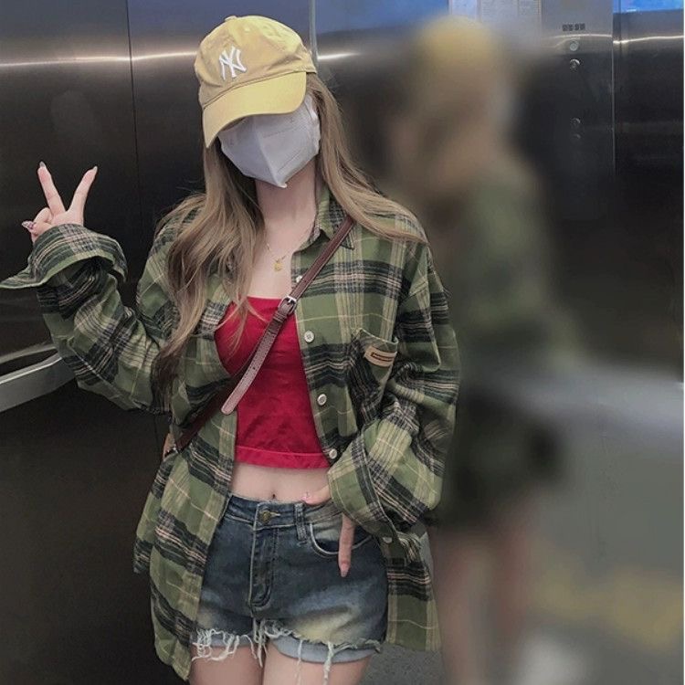 Plaid Shirts Women Retro Turn- - Christmas Throw Blanket 评论和价格
