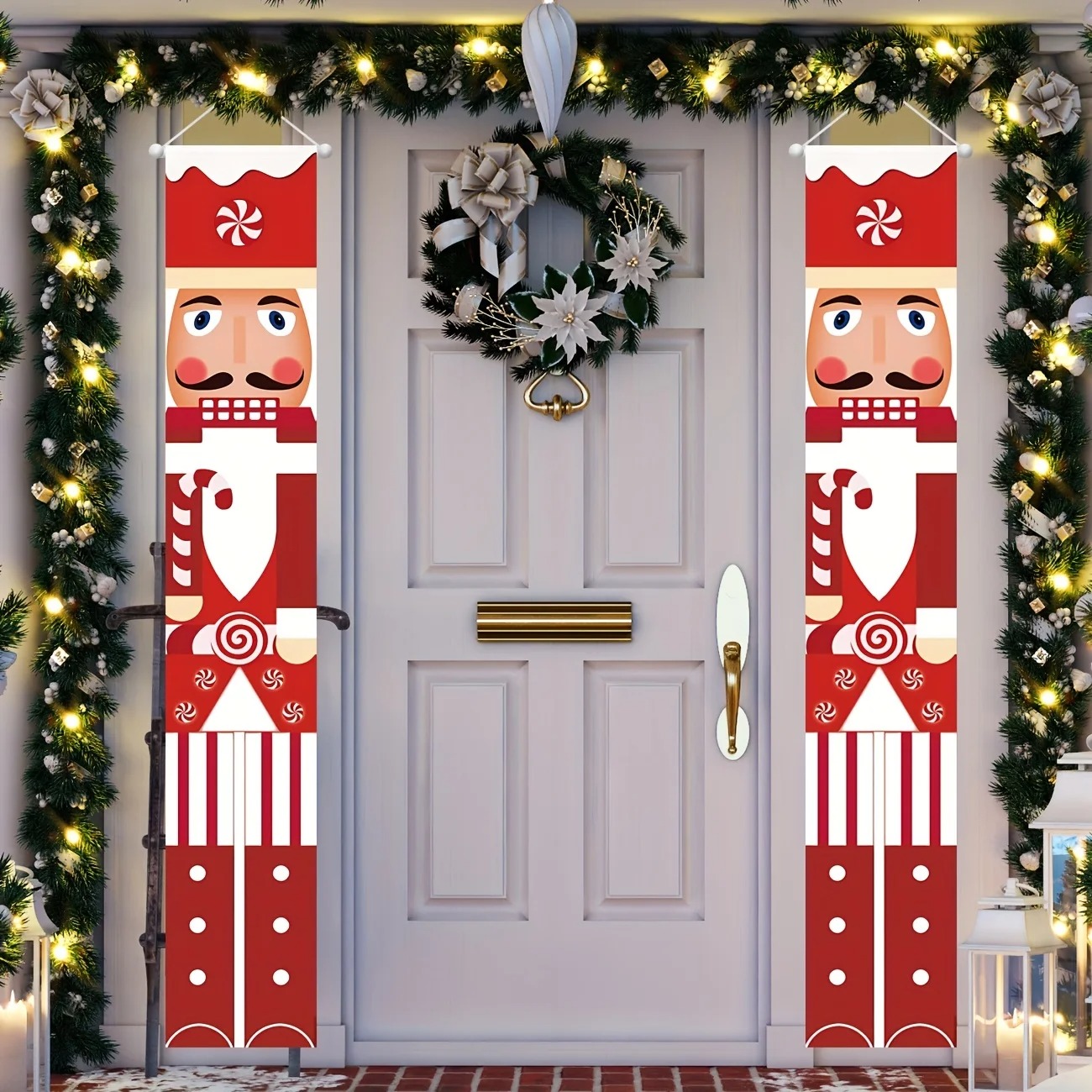 Christmas Banner Set Nutcracke - Nutcracker Figurine 评论和价格