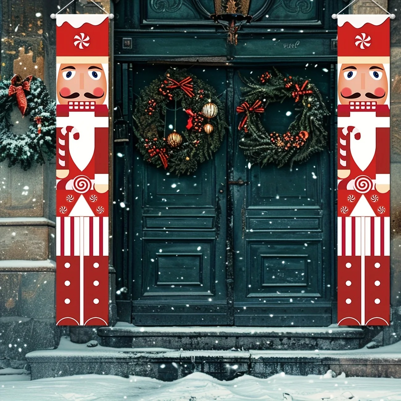 Christmas Banner Set Nutcracke - Nutcracker Figurine 评论和价格