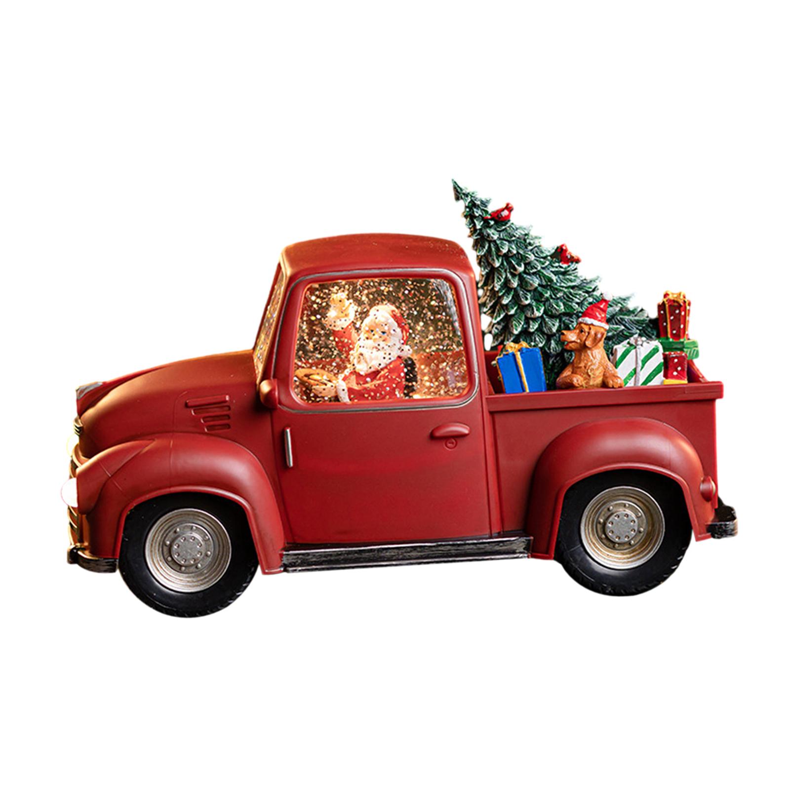 Lighted Truck Decor Light up U - Snow Globe Musical 评论和价格
