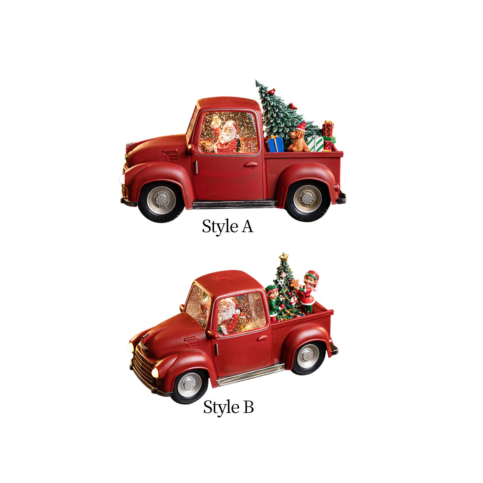 Lighted Truck Decor Light up U - Snow Globe Musical 评论和价格