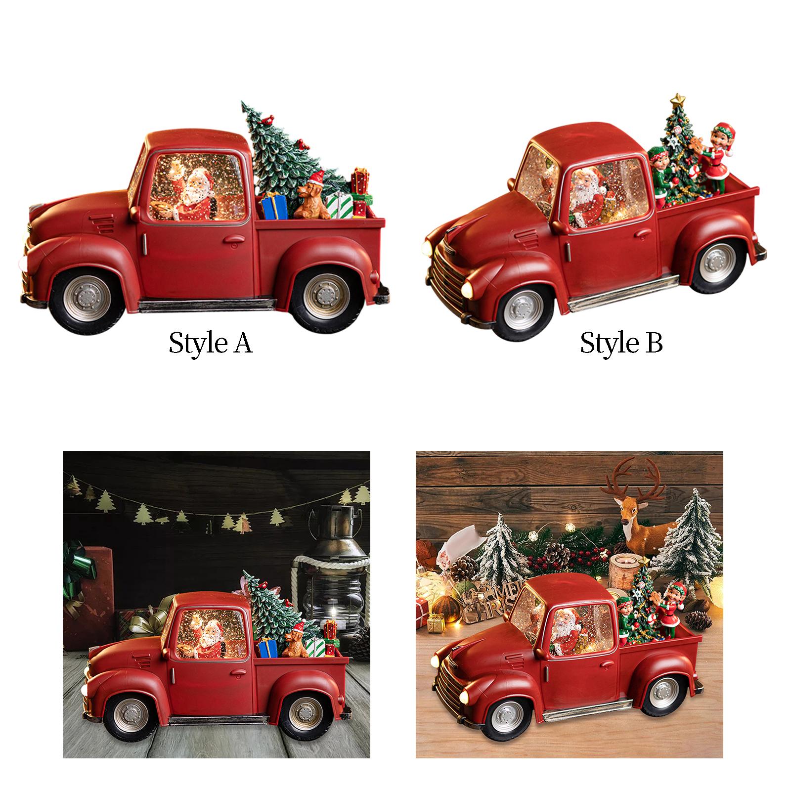 Lighted Truck Decor Light up U - Snow Globe Musical 评论和价格